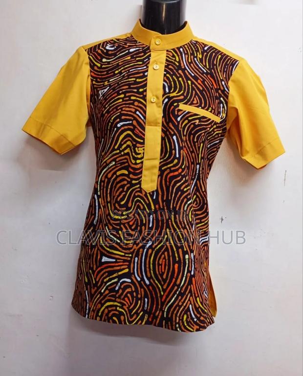 Mustard Yellow and Matching Kitenge Shirts - thumbnail 2