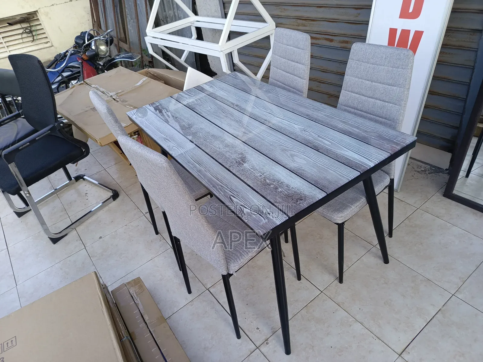 Gray Dining Table Set