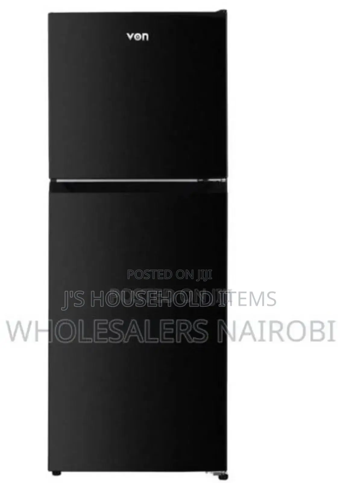 Von VRT-182NRAK Double Door Fridge - 181L, Dark Inox by Von