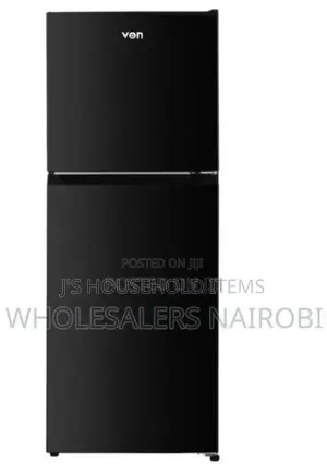 Von VRT-182NRAK Double Door Fridge - 181L, Dark Inox by Von