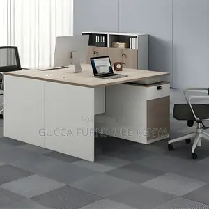 Office Tables:1400mm Brown Wood Executive Office Desk
