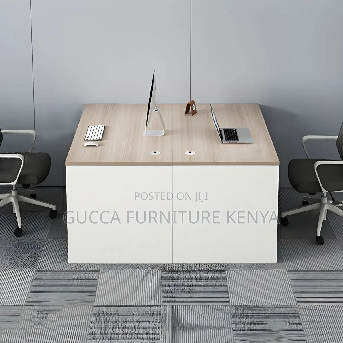 Office Tables:1400mm Brown Wood Executive Office Desk