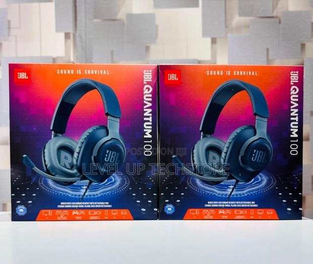 JBL Quantum 100 Wired Over-Ear Gaming Headphones - New