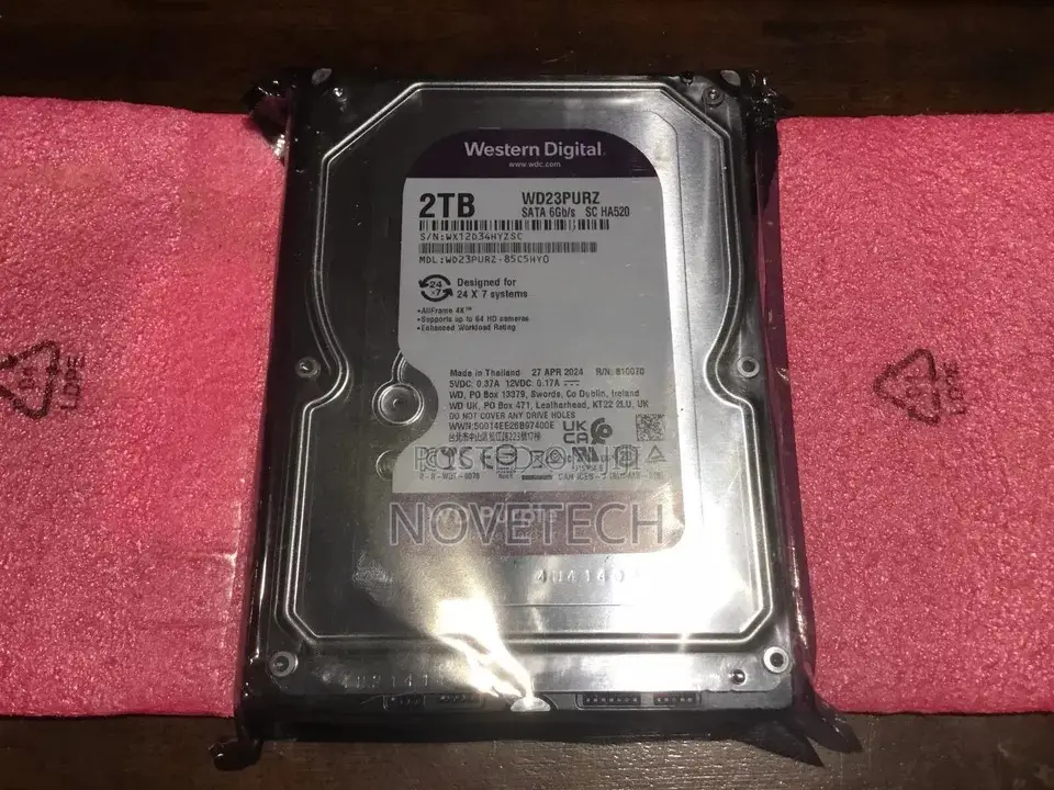 WD Purple 2TB, CCTV, DESKTOP Surveillance Hard Disk Drive