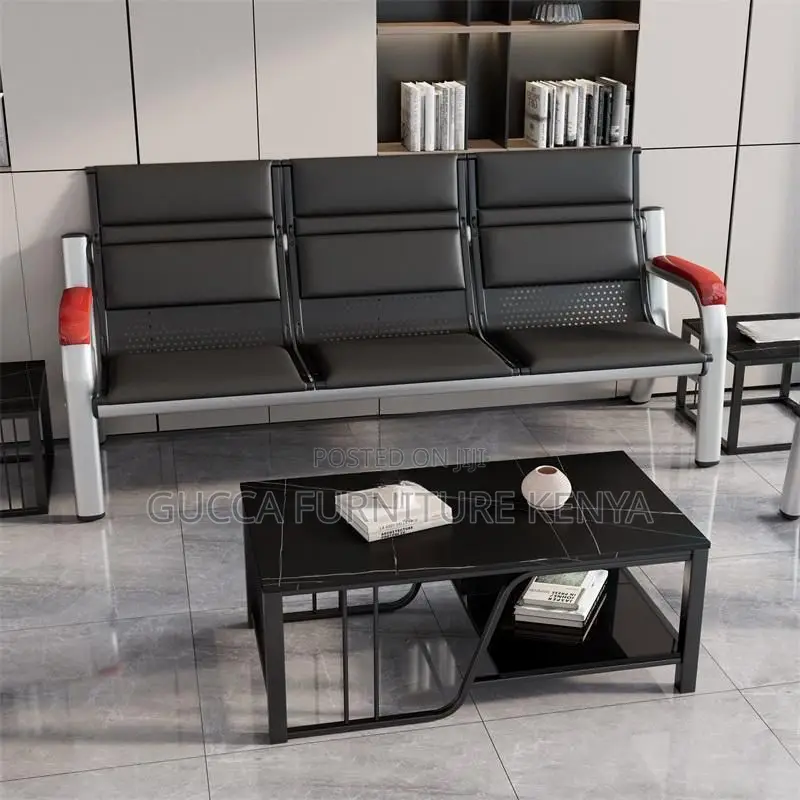 Sofas: Simplicity Faux Leather 5-Seater Reception Sofa