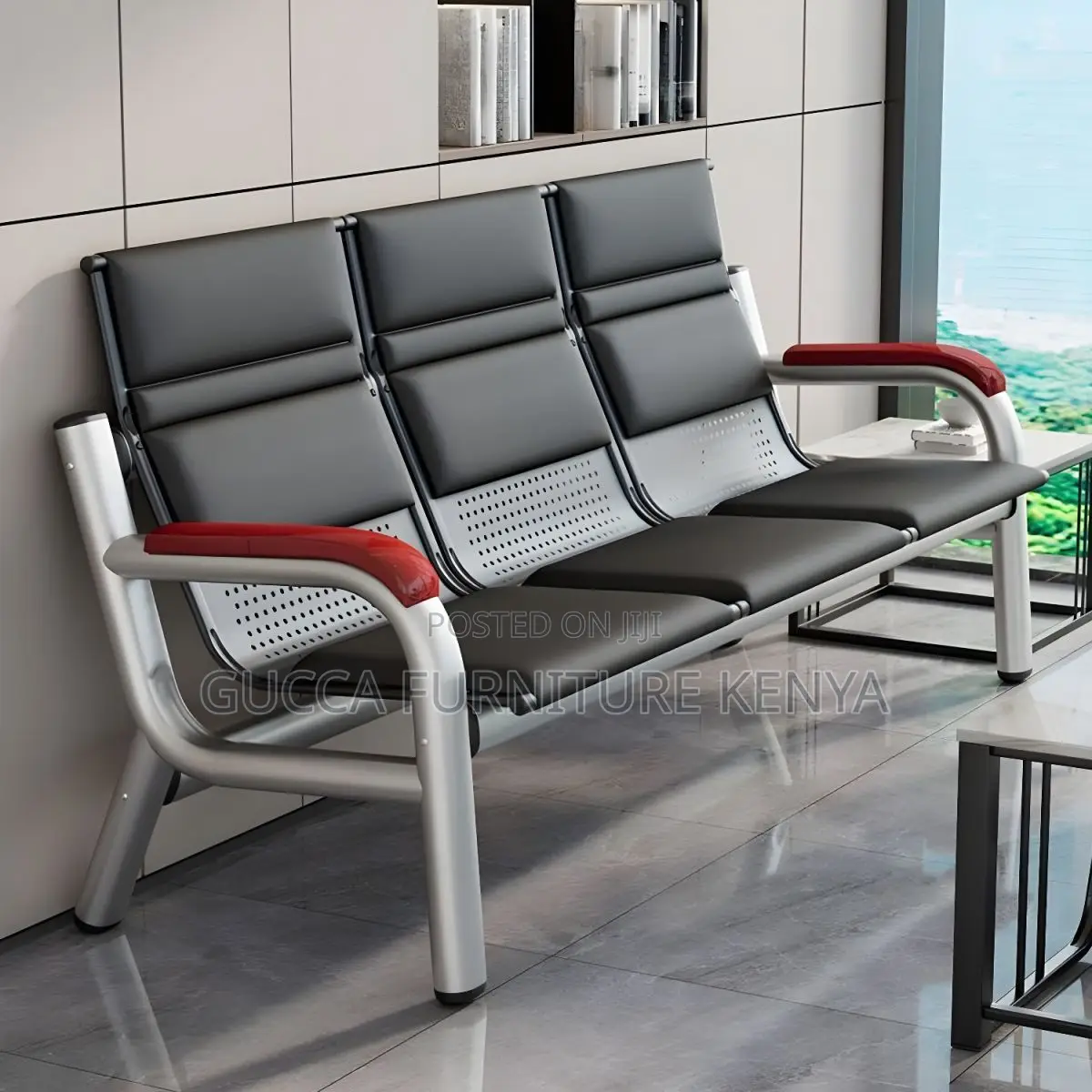 Sofas: Simplicity Faux Leather 5-Seater Reception Sofa