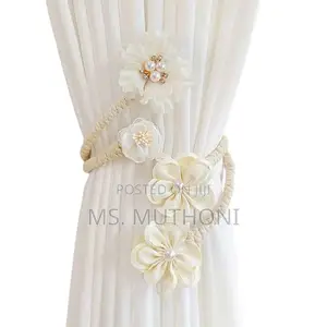 1pc Flower Curtain Hooks Tiebacks Twist Bough Rope Curtain