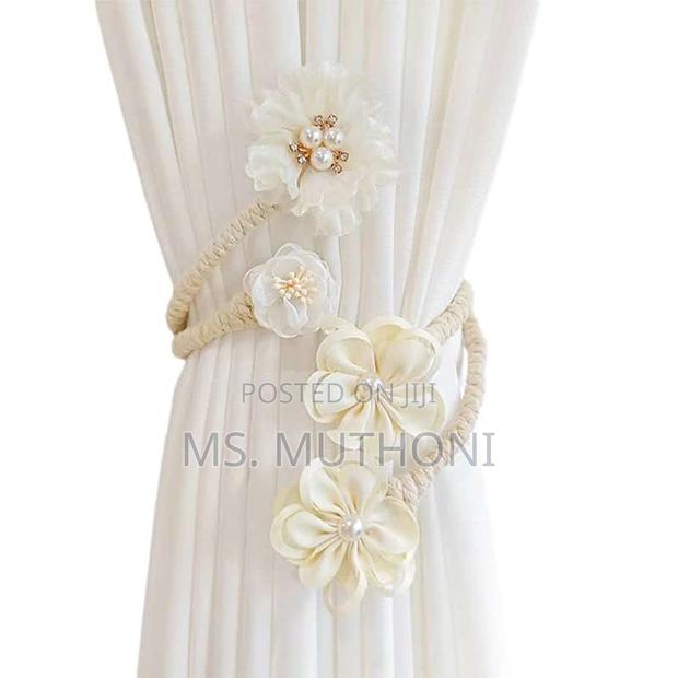 1pc Flower Curtain Hooks Tiebacks Twist Bough Rope Curtain - thumbnail 2