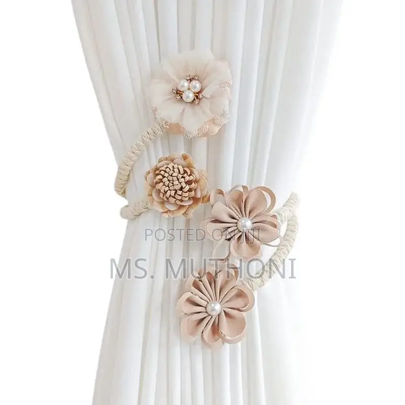 1pc Flower Curtain Hooks Tiebacks Twist Bough Rope Curtain