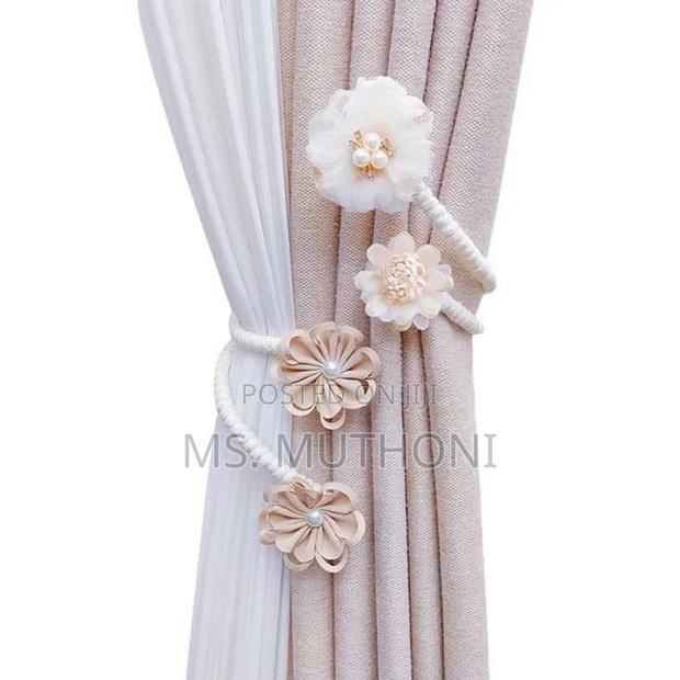 1pc Flower Curtain Hooks Tiebacks Twist Bough Rope Curtain - thumbnail 4