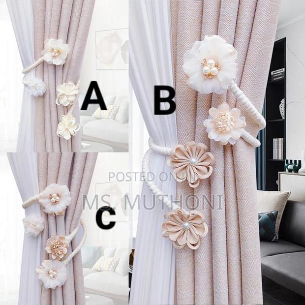 1pc Flower Curtain Hooks Tiebacks Twist Bough Rope Curtain