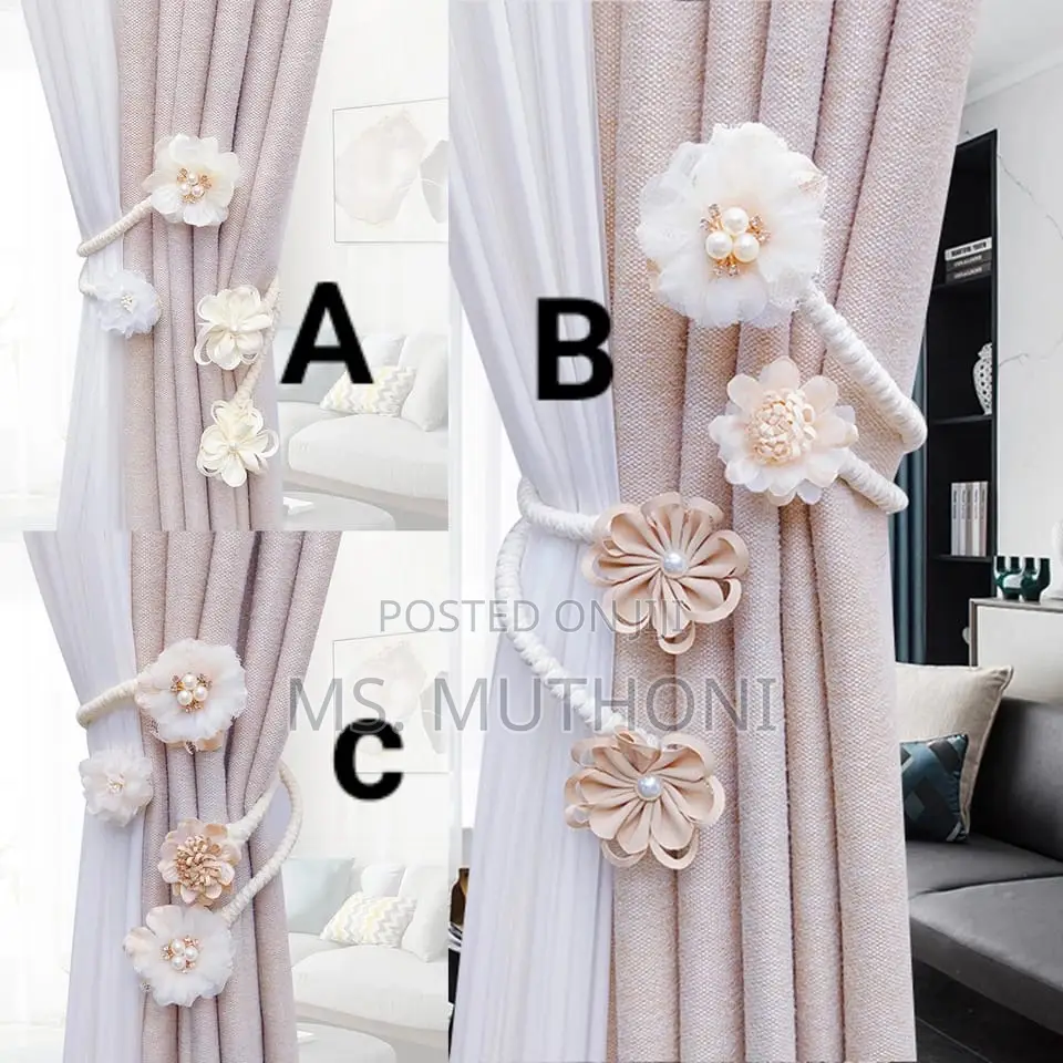 1pc Flower Curtain Hooks Tiebacks Twist Bough Rope Curtain