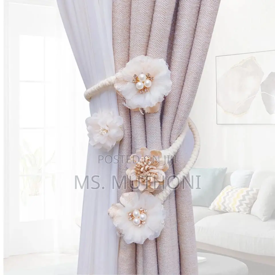 1pc Flower Curtain Hooks Tiebacks Twist Bough Rope Curtain