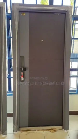 Single Steel Door - Grey/Brown
