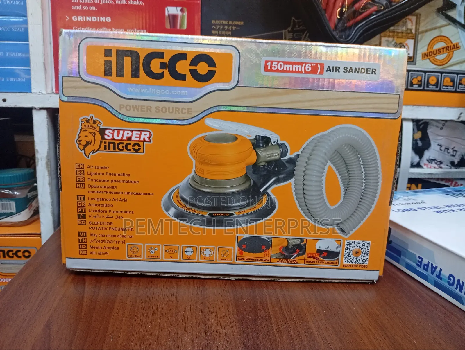 INGCO Air Sander 150mm