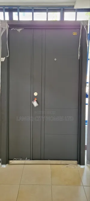 Black Mettalic Imported Steel Door- Double