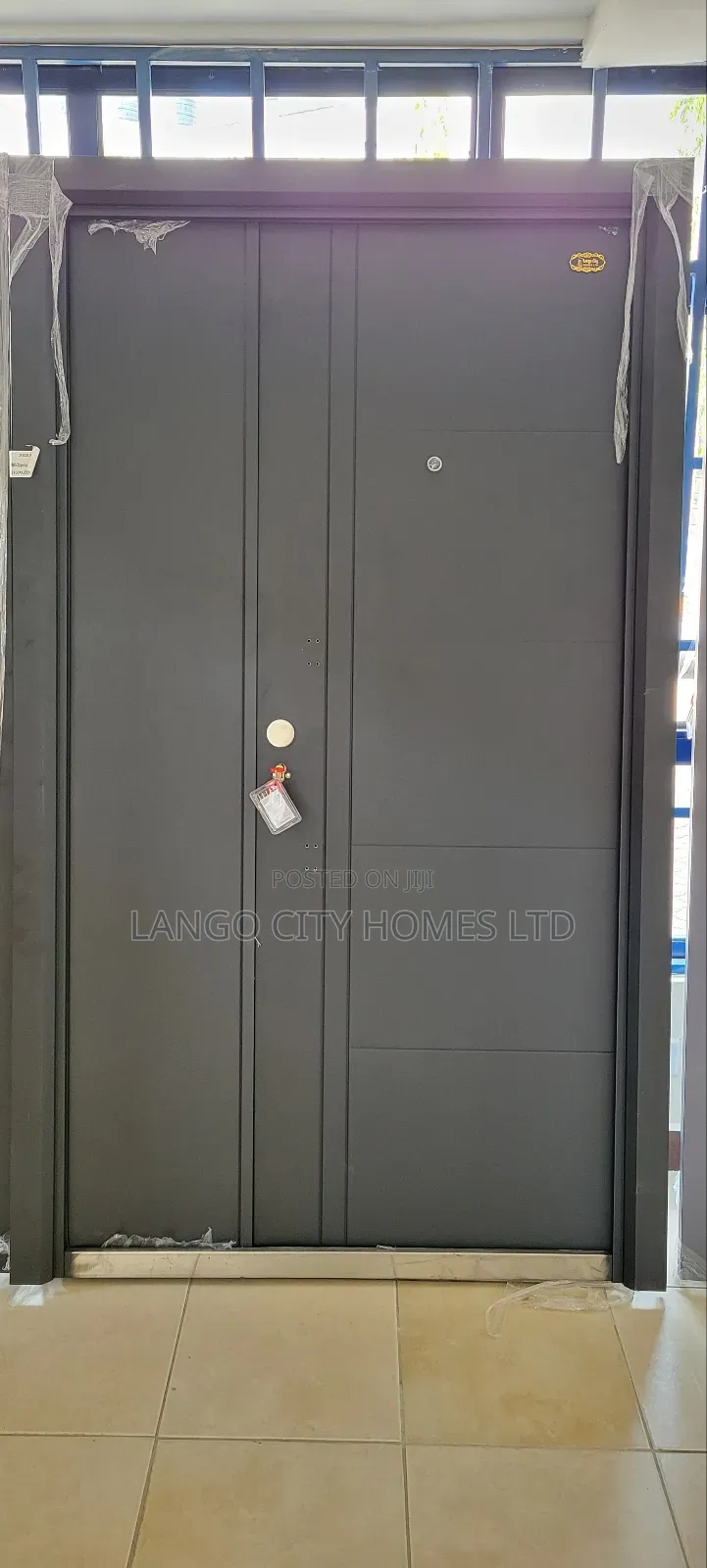 Black Mettalic Imported Steel Door- Double