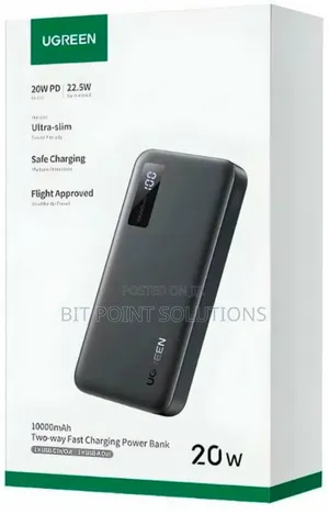 Ugreen 10000mah 20w Two-Way Fast Charging Power Bank -Pb311