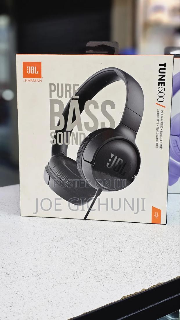 JBL TUNE 500 Wired on-Ear Headphones (Black)