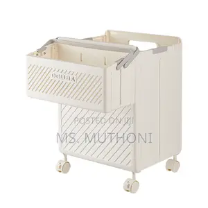 2pcs Foldable Laundry Hamper Basket With Wheels
