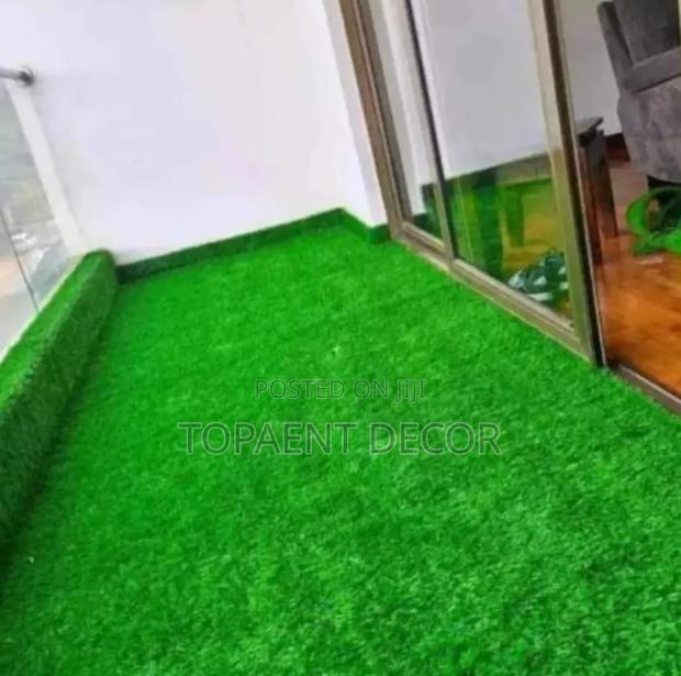 Slide Door Balcony Green Grass Carpet - main view