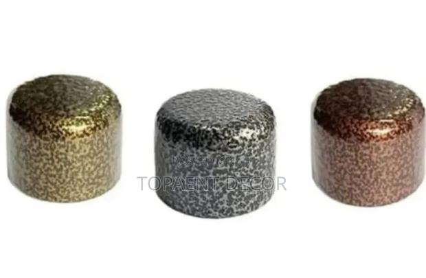Antic, Grey and Brown Powder Coated End Cups - main view