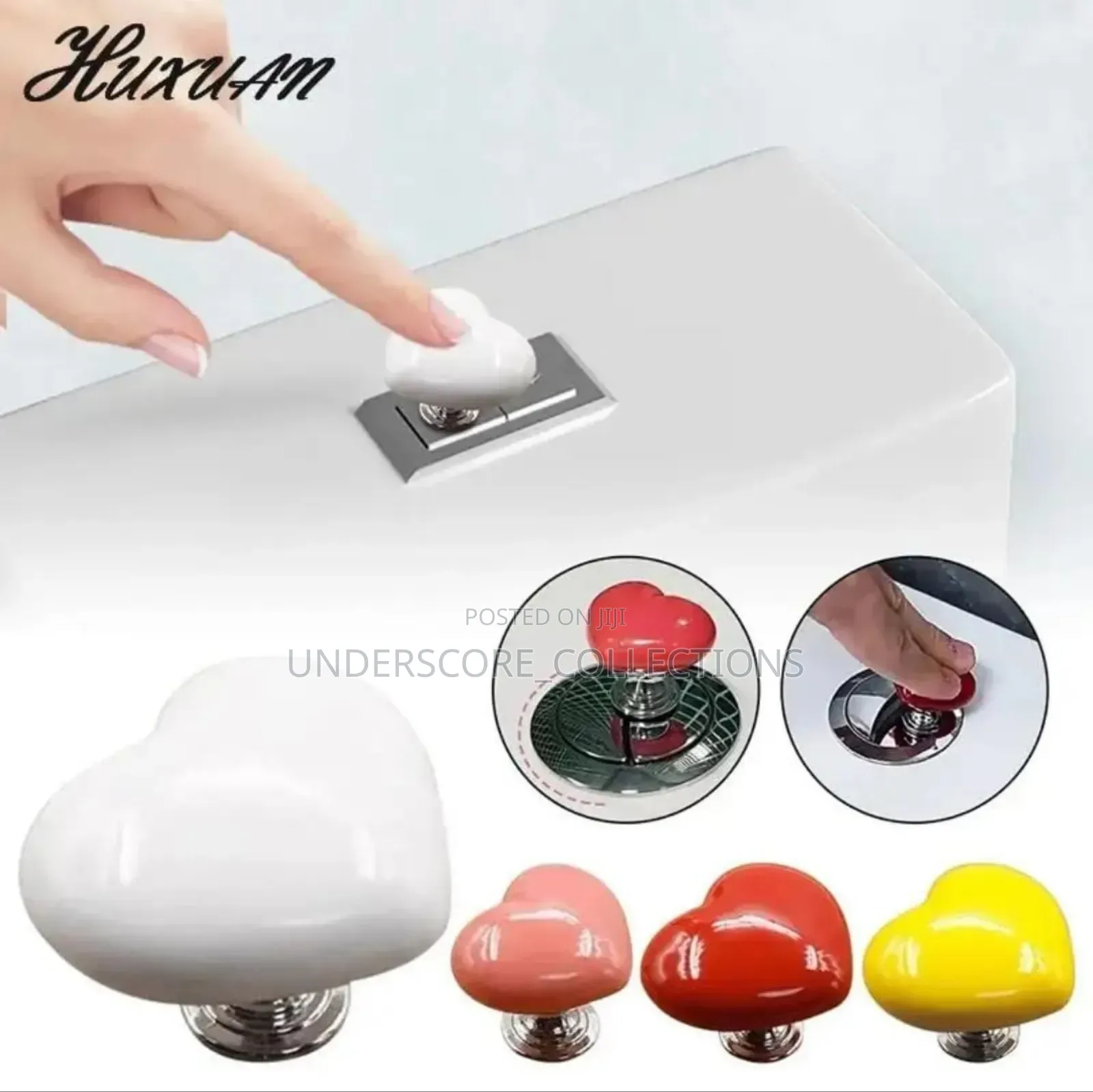Heart Shape Toilet Presser Love Toilet Press Button Bathroom
