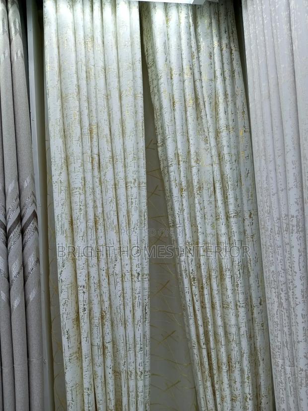 Velvet White Gold Curtain Curtain - main view