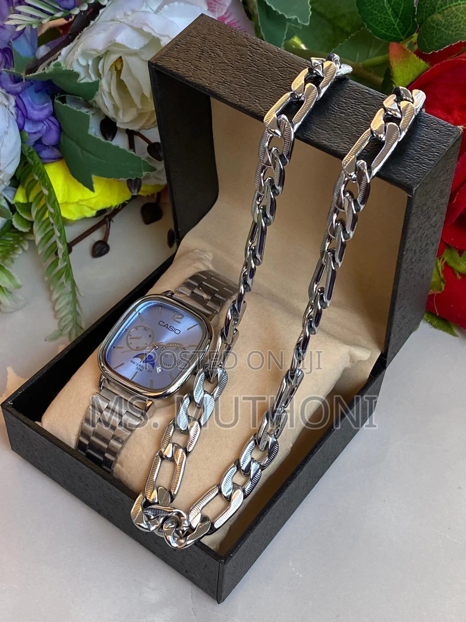 Gents Watch X Silver Chain