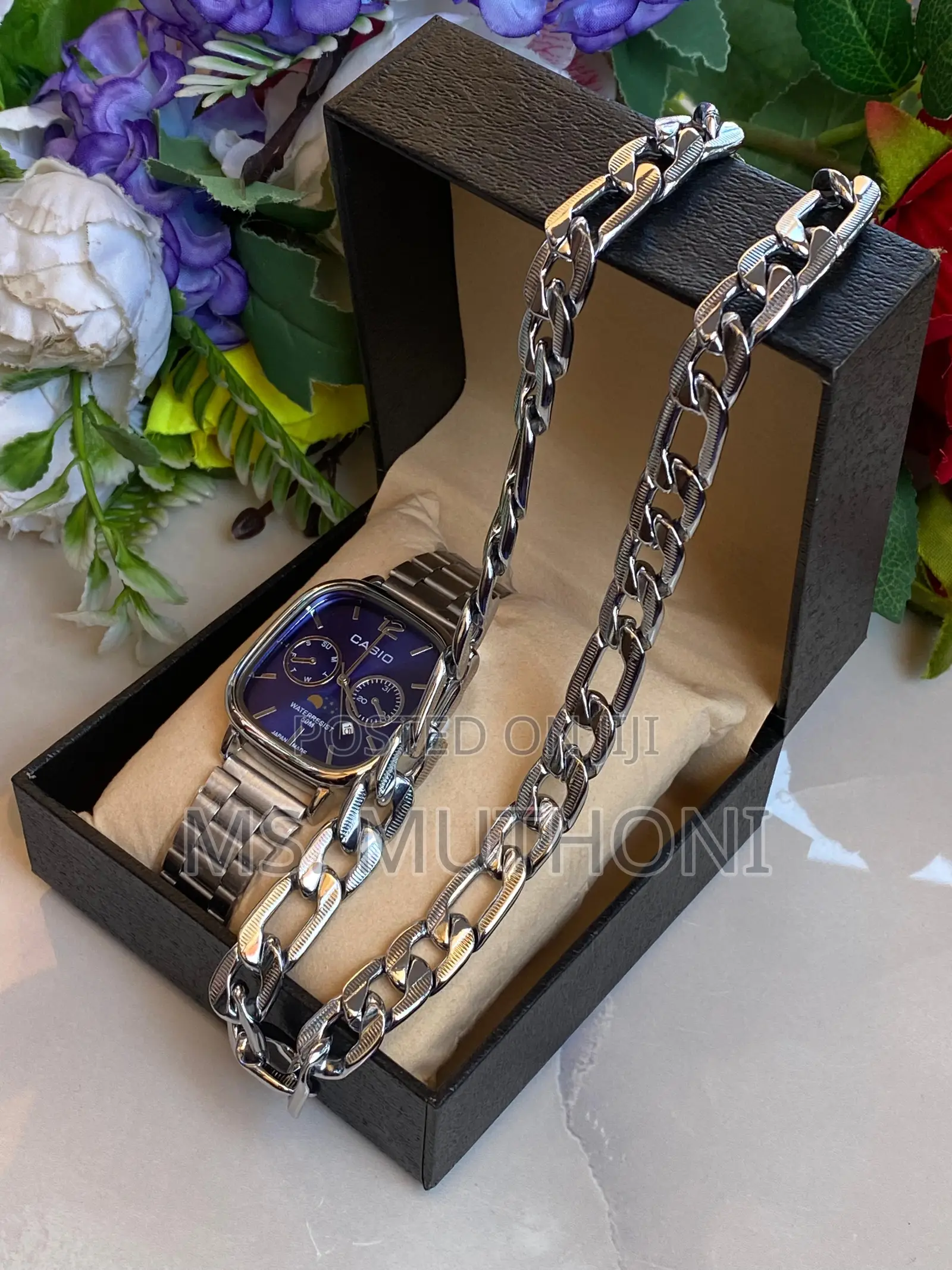 Gents Watch X Silver Chain
