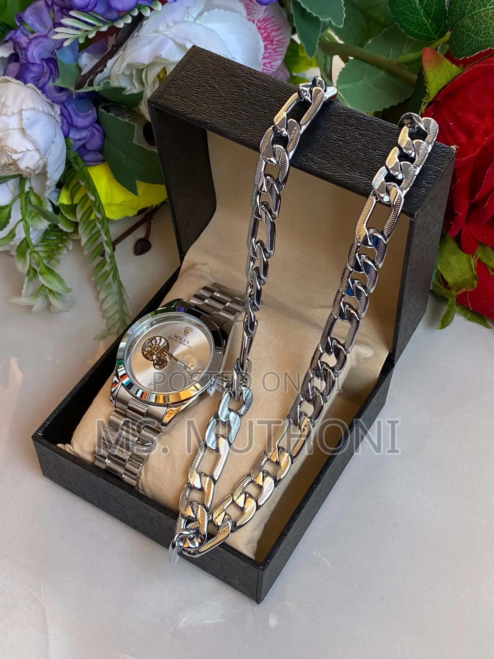 Gents Watch X Silver Chain