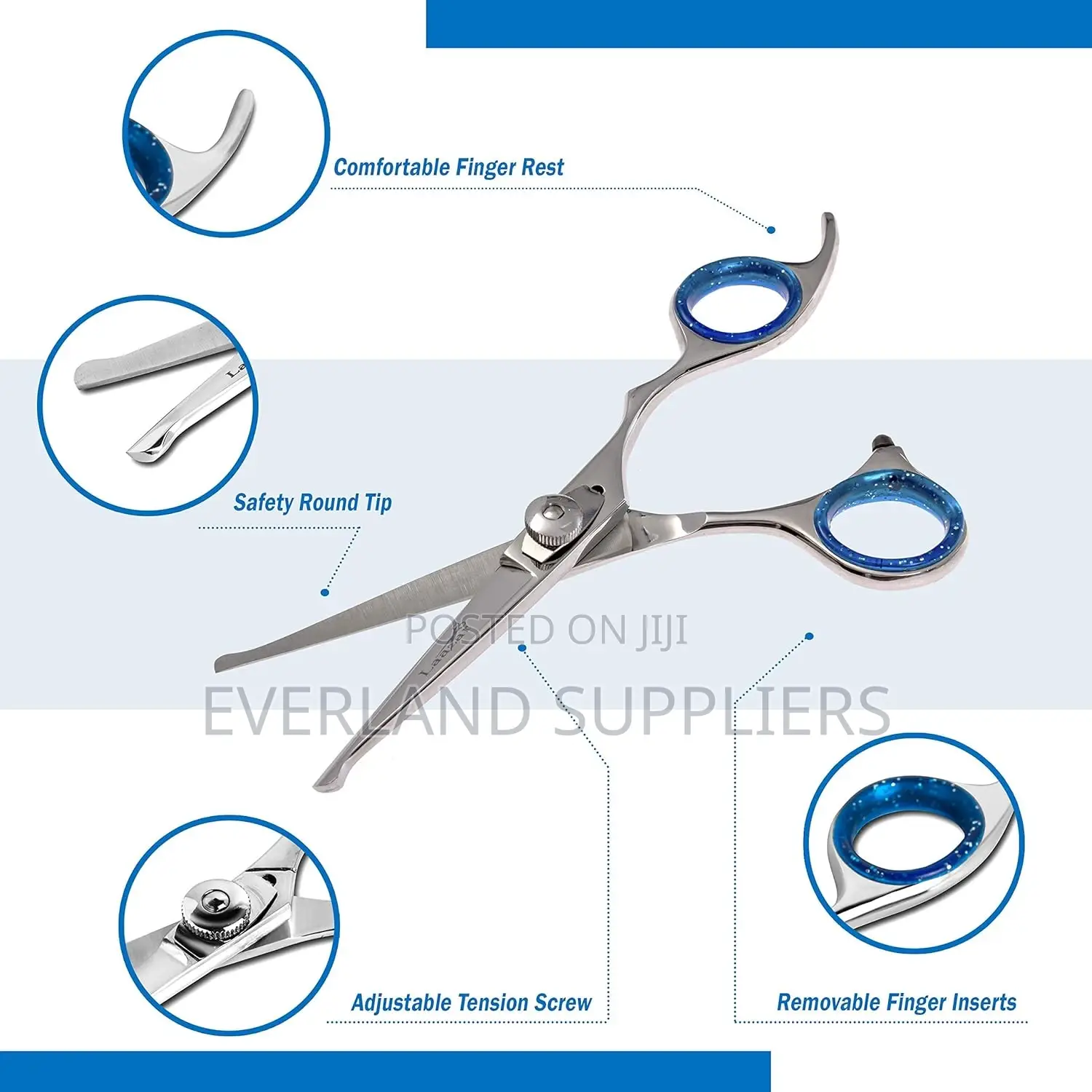 Round-Tip Stainless Steel Grooming Curved Scissors