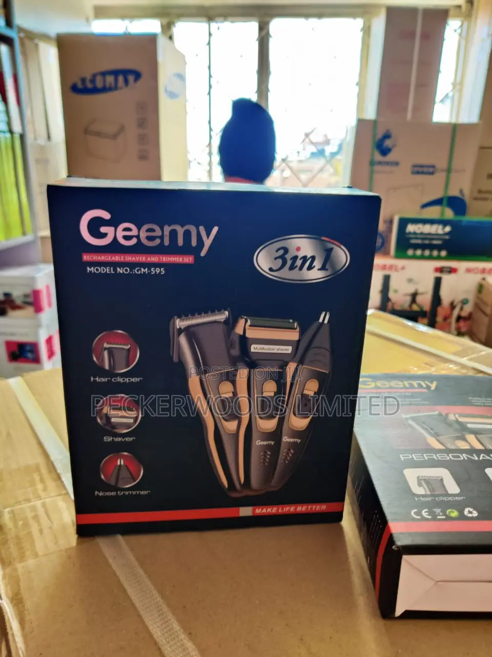 3in1 Rechargeable Geemy Shaver and Trimmer Set