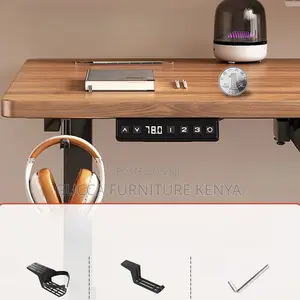 Office Tables:120cm Walnut Wooden Computer Standing Desk