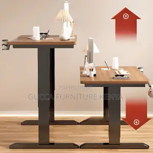 Office Tables:120cm Walnut Wooden Computer Standing Desk