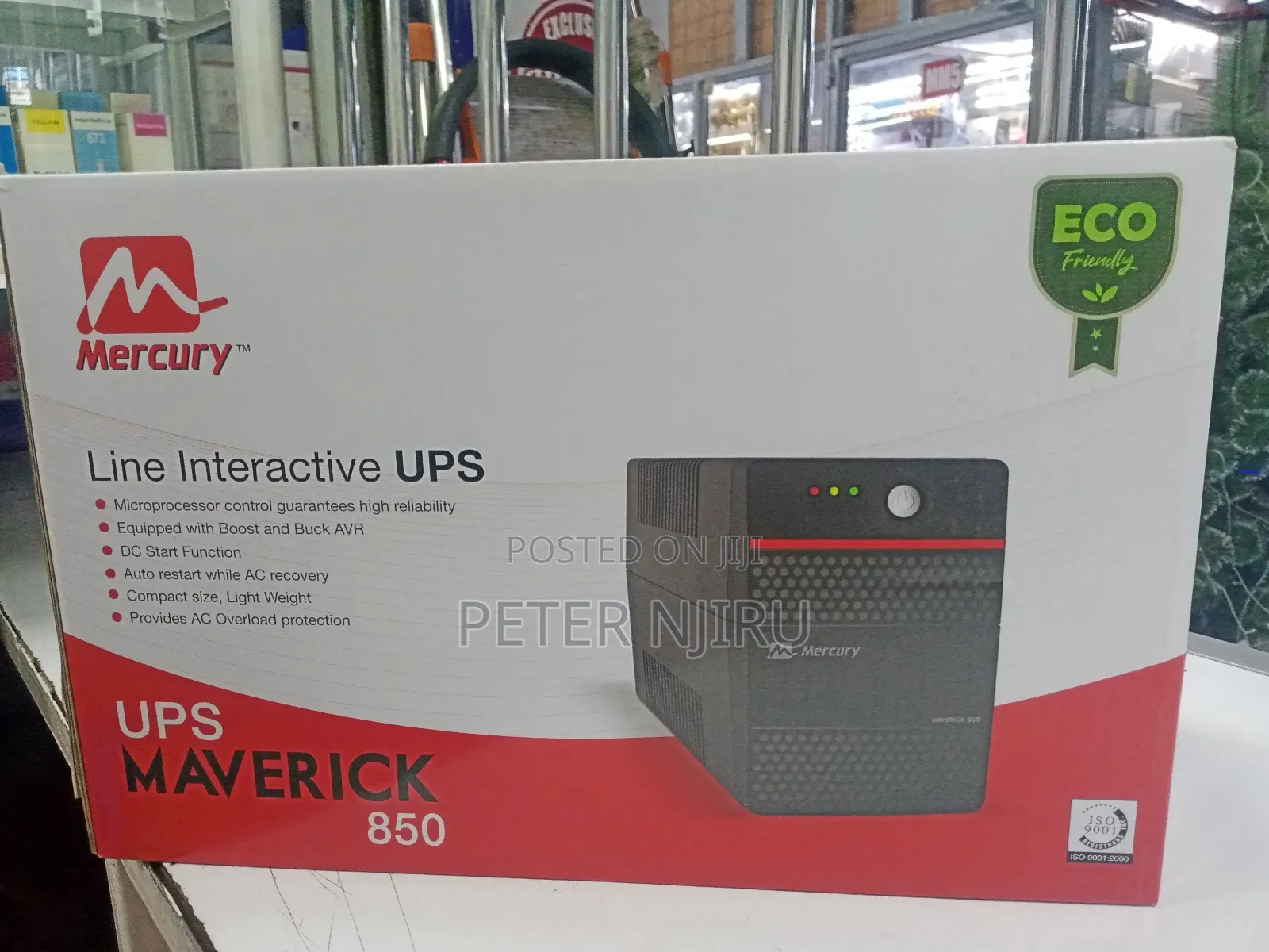 Mercury Maverick 850 UPS Offline 850VA 2X Universal Socket