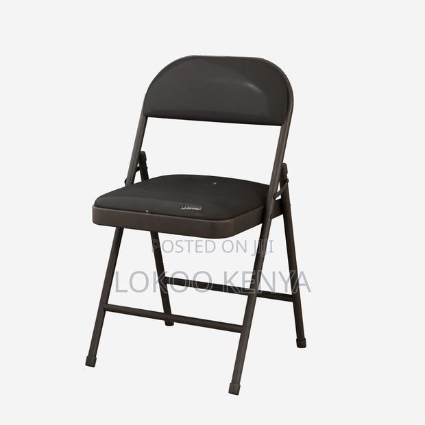 Office Chair :Stackable Padded Black Office Seat Foldable - thumbnail 2