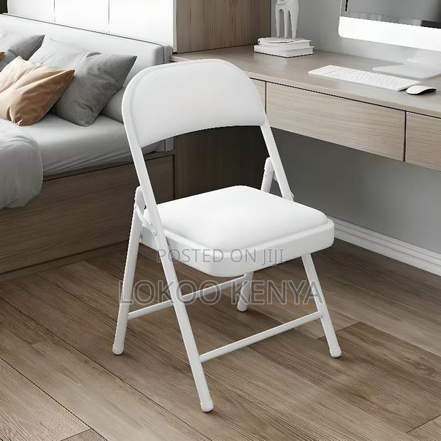 Office Chair :Stackable Padded Black Office Seat Foldable - thumbnail 5