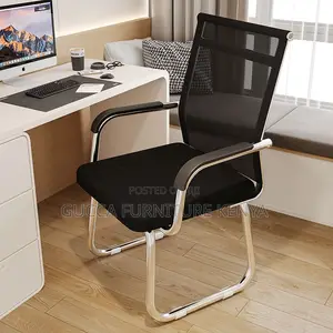 Office Chairs: Modern Simple Fixed Mesh Office Guest Chair