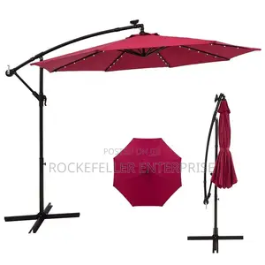 Parasol With LED Solar Lights