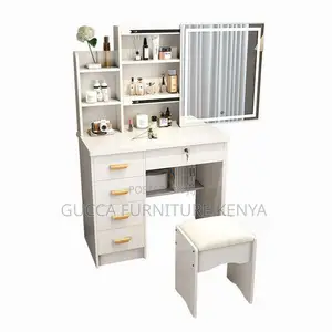 Dressers: Classy Modern Wood Makeup Vanity Table