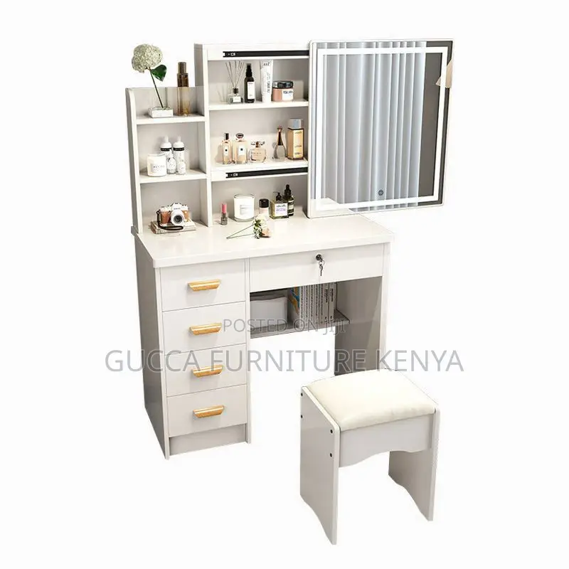 Dressers: Classy Modern Wood Makeup Vanity Table