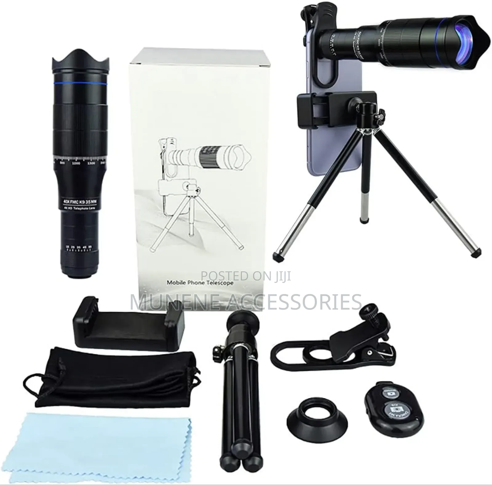 36X Telephoto Phone Zoom Magnifying Lens Phone Holder Tripod