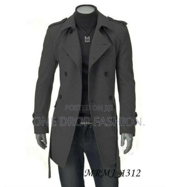 Men Double Breasted Trench Coats - thumbnail 2