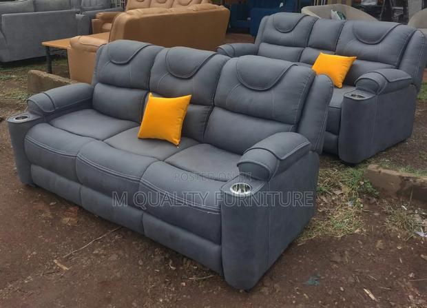 Semi Recliner New Living Couch-5 Seater - thumbnail 2
