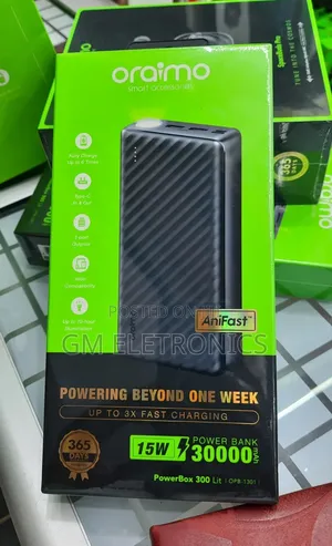 New Oraimo Powerbox 300 Lit OPB-1301 30,000mah Power Bank.