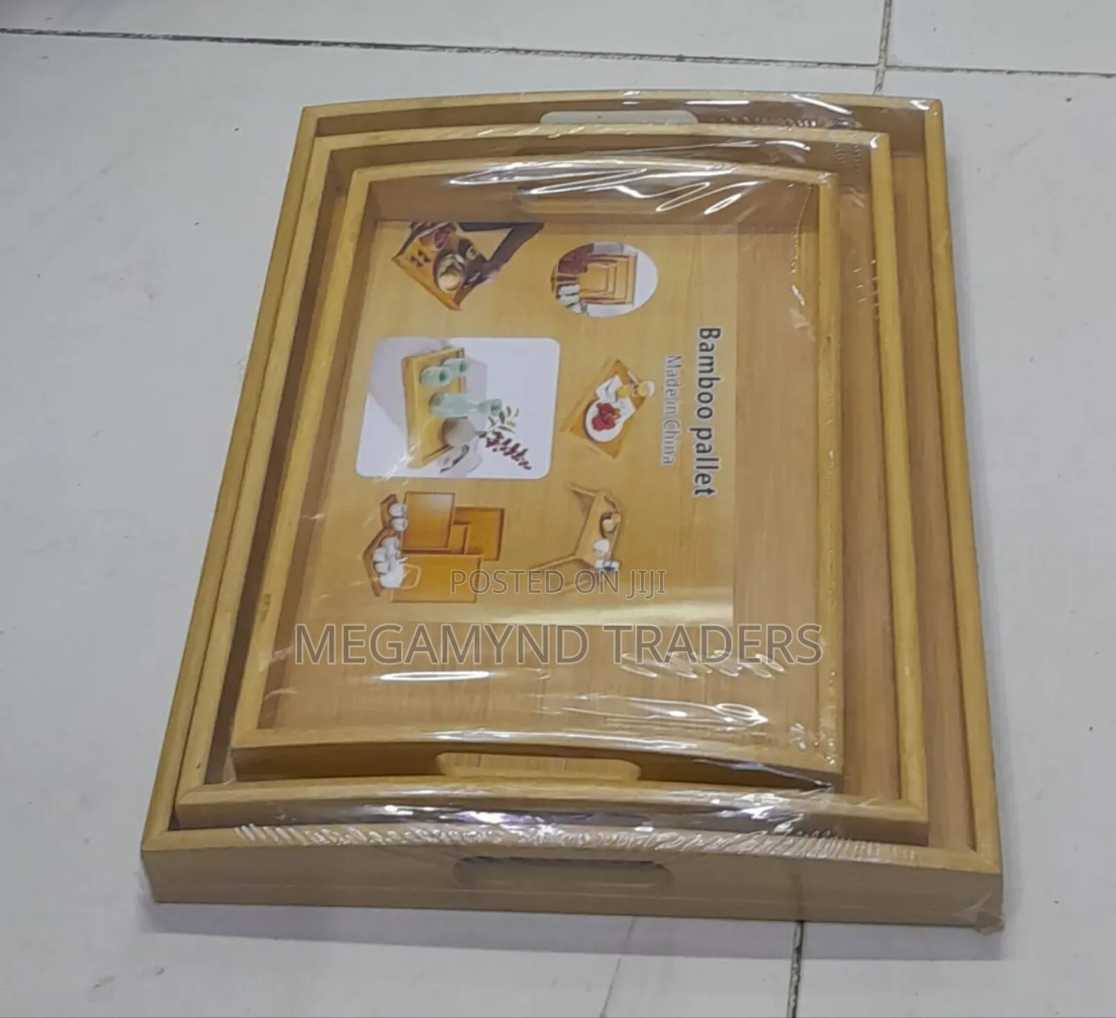 3pc Bamboo Serving Tray/Restaurant Trays