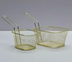 Gold Stainless Steel Fries Basket