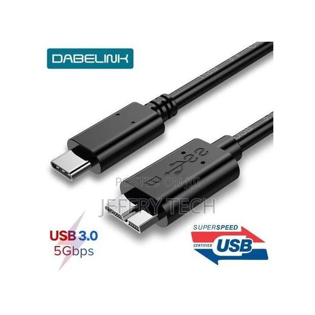 Micro B USB C 3.0 Cable 5gbps External Hard Drive Disk HDD - thumbnail 2