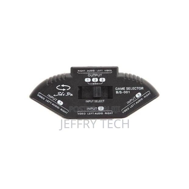 3way Audio Video AV RCA Black Switch - thumbnail 2